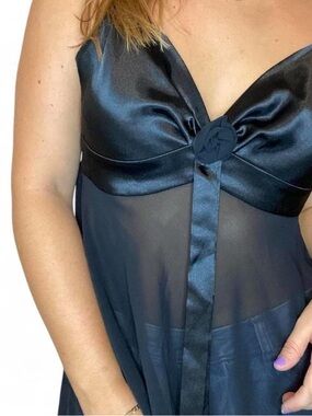 Vintage Victoria’s Secret Satin & Sheer Black Lingerie Top